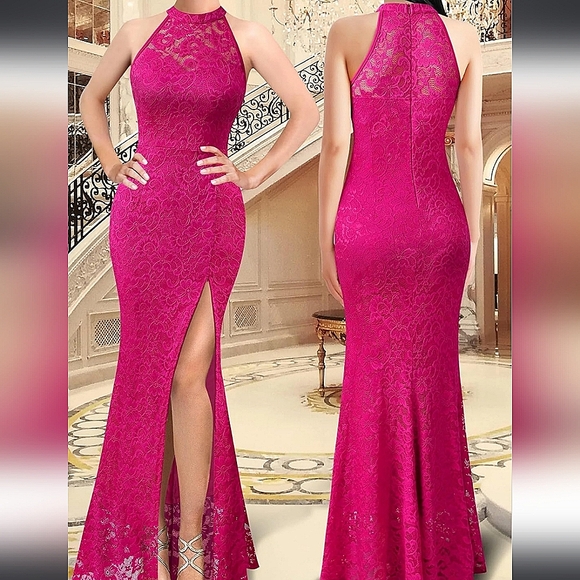 VFSHOW Dresses & Skirts - Beautiful Pink Lace Evening Gown